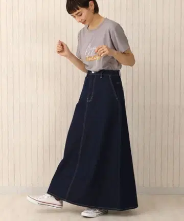 [준 새상품] Emma 데님 플레어 롱 스커트