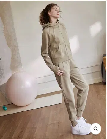 YOMOMENT 맨투맨 풀 집업 후드티 & 스웨트 팬츠 L