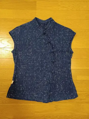 우사토 의류 상의 네이비 나염 수제 직조