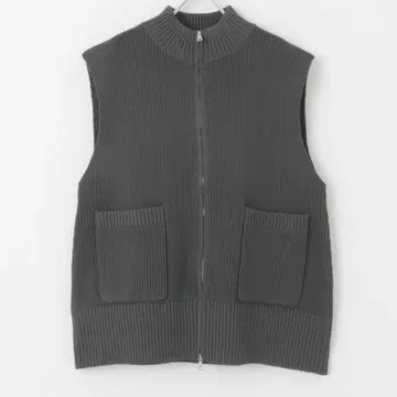 센스 오브 플레이스 바이 어반 리서치 지퍼 니트 베스트 차콜 그레이