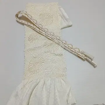 A2 오비 장식 천, 허리띠 세트 화이트 계열 금채