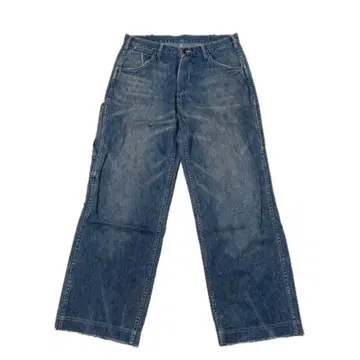 (구제 의류) 데님 페인터 팬츠 세로 낙 무늬 M 상당