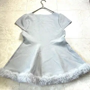 24AW 셀퍼드 퍼 트리밍 페플럼 니트 풀오버 그레이 니트