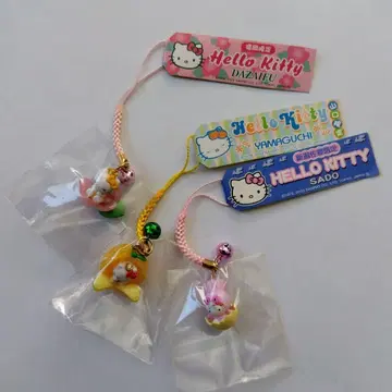 키티 후쿠오카 야마구치 사도 스트랩 3개 세트