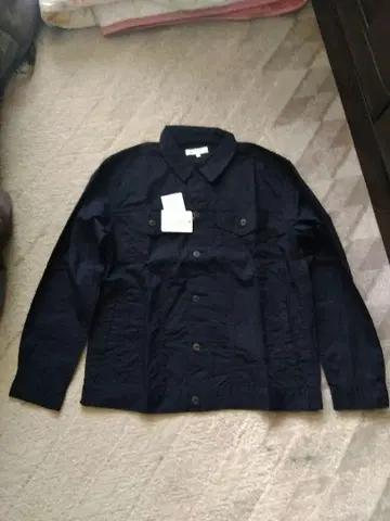 다케오 키쿠치 긴팔 셔츠 블루종 자켓 카라 와이어 M 네이비