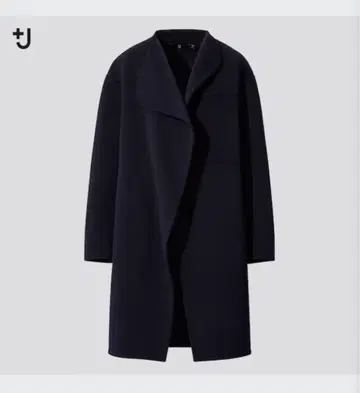 UNIQLO +J 유니클로 질 샌더 캐시미어 블렌드 노카라 코트