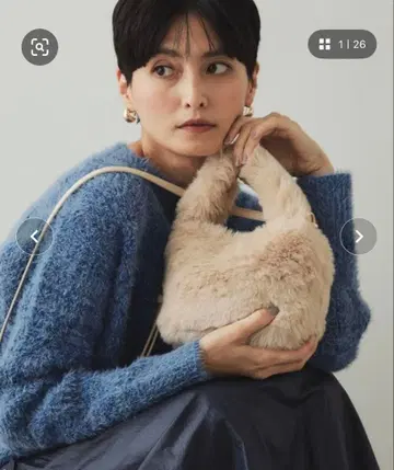 OPAQUE.CLIP 인조 모피 숄더백 2WAY