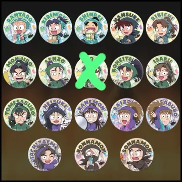 닌타마 란타로 최강의 군사 트레이딩 미니 캐릭터 캔뱃지 17종