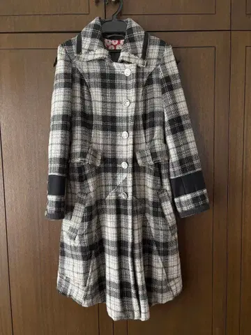 MARITHE FRANCOIS GIRBAULD 체크 무늬 S 롱 코트