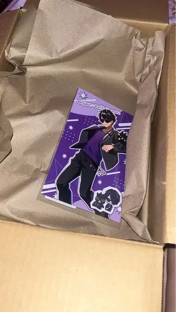 애니메이션 스타일 캐릭터 굿즈 보라색