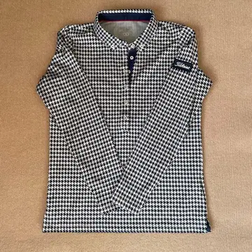 Titleist 하운드 투스 긴팔 피케 셔츠