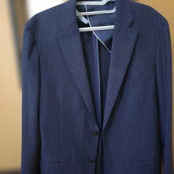 FINTES 네이비 스트라이프 비즈니스 정장