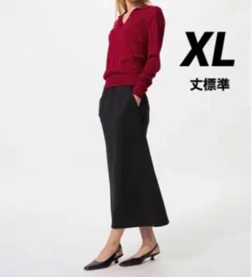 드라이 맨투맨 내로우 롱 스커트 (기장 표시 사이즈) XL 유니클로