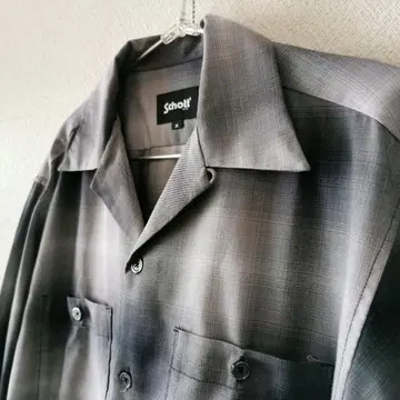 SCHOTT 옴브레 체크 셔츠