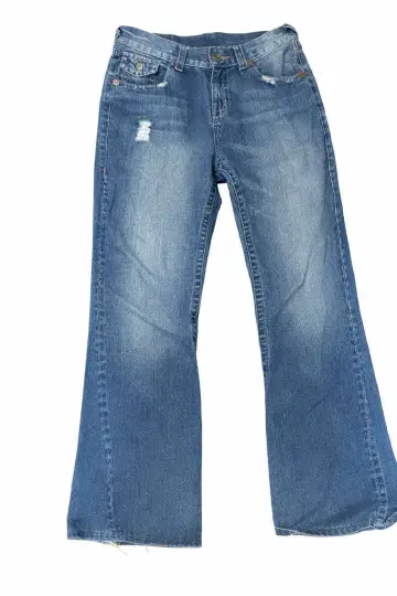 부츠컷 데님 플레어 데님 라이트 블루