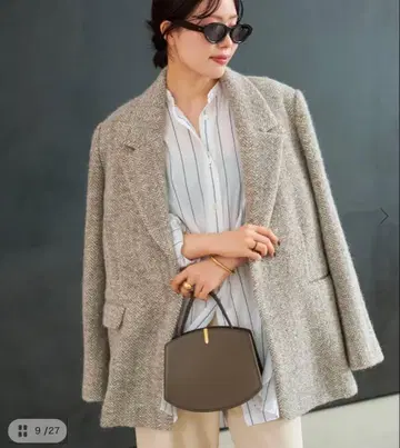 Plage R'IAM 헤링본 코트 자켓 38