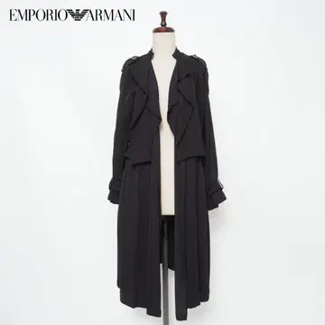 새상품급 엠포리오 아르마니 트렌치코트 블랙 사이즈 36*HD1142