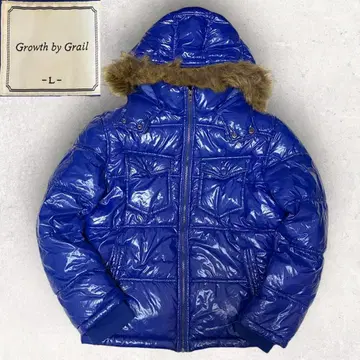 y2k 오니 광택 2way 눕시 자켓 L-XL 리브 & 퍼