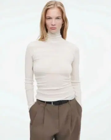 COS 메리노울 슬림핏 터틀넥 스웨터