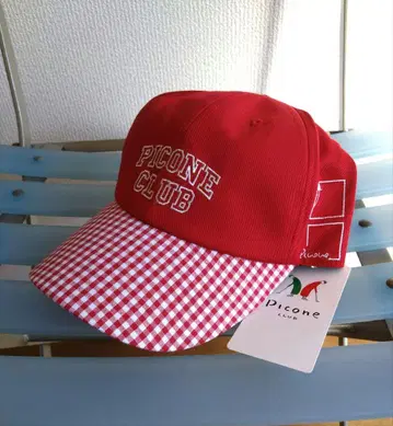 PICONE CLUB 레드 체크 캡 피코네