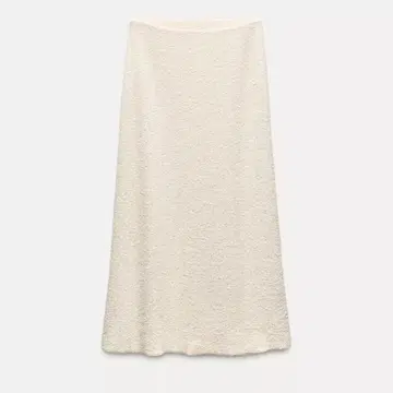 ZARA 미디 기장 러스틱 스커트 M 사이즈