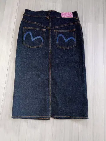 Evisu 데님 타이트 스커트 28