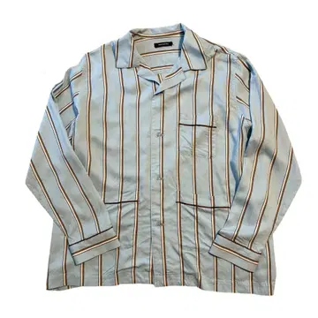 CHRISTIAN DADA 스카이블루 스트라이프 긴팔 셔츠 사이즈 46