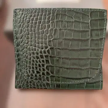이탈리아 가죽 그린 코인 케이스