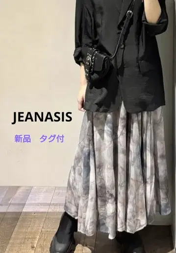 새상품! JEANASIS 뉴앙스 프린트 플레어 스커트