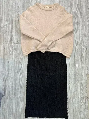 IENA 아쿠아 니트 핑크 베이지