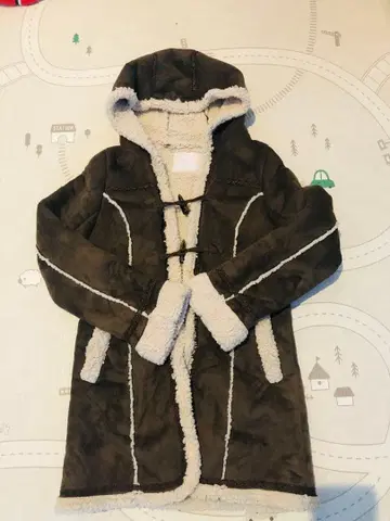 LIZ LISA 후드 부착 더플 코트 브라운