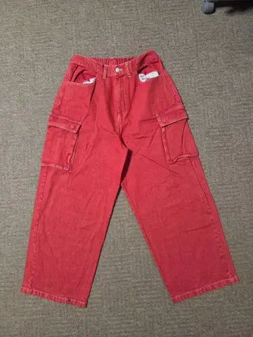 VISION STREET WEAR 카고 팬츠 레드