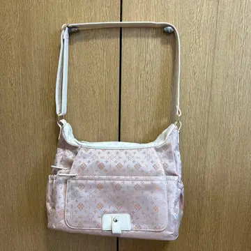 핑크 숄더백 합성섬유