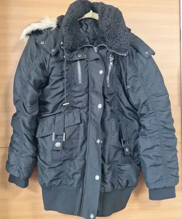 밀리터리풍 다운 자켓 블랙