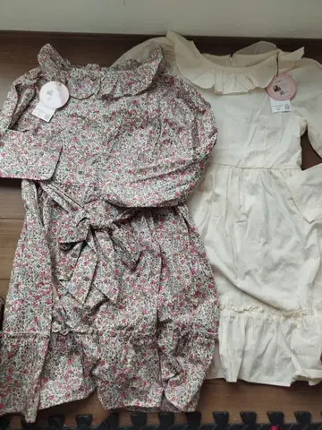 시마무라 maihee 콜라보 L 화이트 꽃무늬 원피스 모음 LULALA