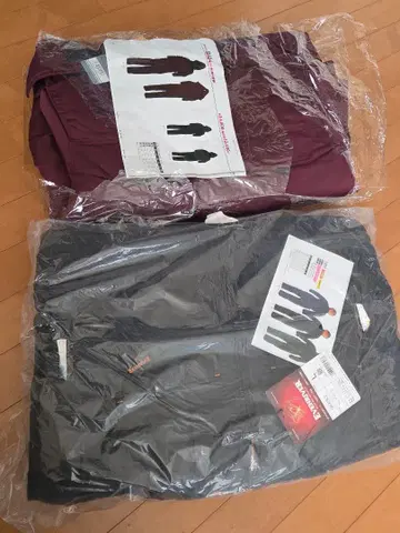 새상품 방한 츠나기 L 사이즈 2벌 세트 초특가! 와인 블랙