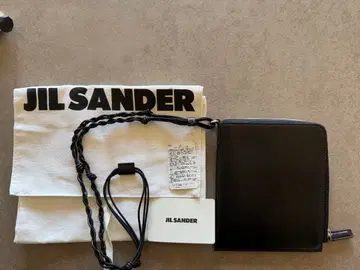 [ 택 포함 새상품 ] 질 샌더 로고 엠보 미니 숄더백 패스 케이스