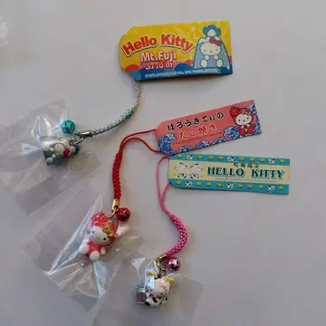 키티 후지산 타코야키 목장 스트랩 3개 세트