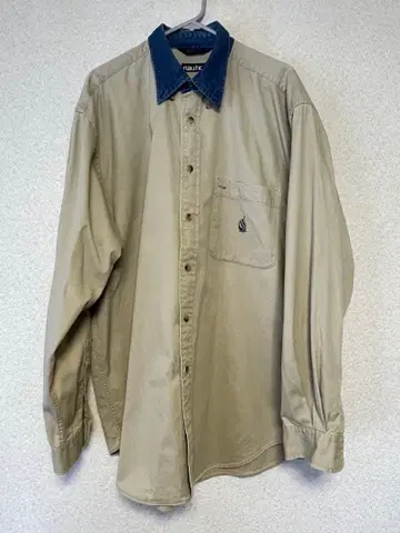 구제 의류 NAUTICA 치노 셔츠 베이지 XL