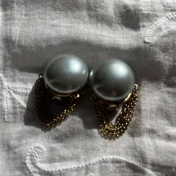 프랑스 빈티지 귀찌 블루 그레이