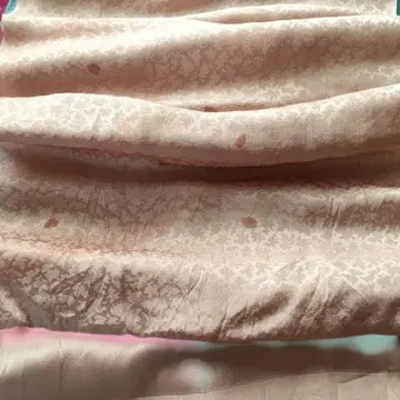 라이트 핑크 꽃잎 패턴 실크 오비 장식 천