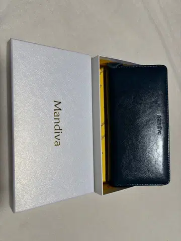 Mandiva 네이비 여성용 지갑 박스 포함