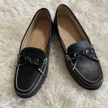 리갈 블랙 가죽 로퍼 23cm