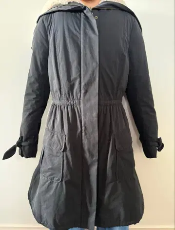 TOCCA 블랙 플리스 라이닝 모즈 코트