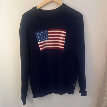 RL 미국 국기 디자인 니트 스웨터