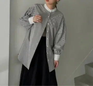 willfully 벌룬 스트라이프 셔츠 블랙