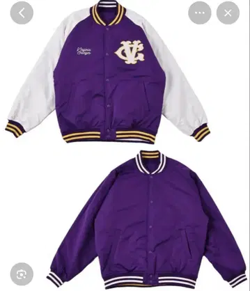 WEGO 바시티 자켓 보라색