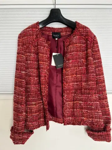 BOSCH 새상품 트위드 노카라 자켓