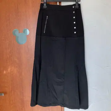 LASUD 야마다야 RADIATE 블랙 스커트 지퍼 포켓 부착