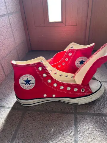 CONVERSE ALL STAR 레드 하이컷 스니커즈